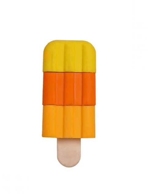 

SCOOBIES Kids Yellow & Orange Popsicle Eraser