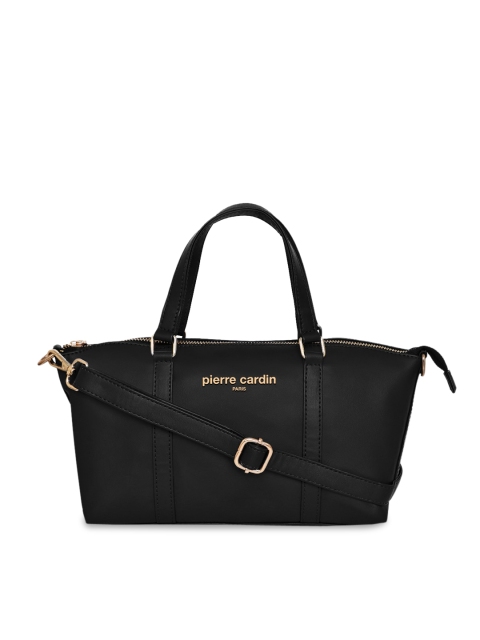 

pierre cardin Black PU Structured Tote Bag