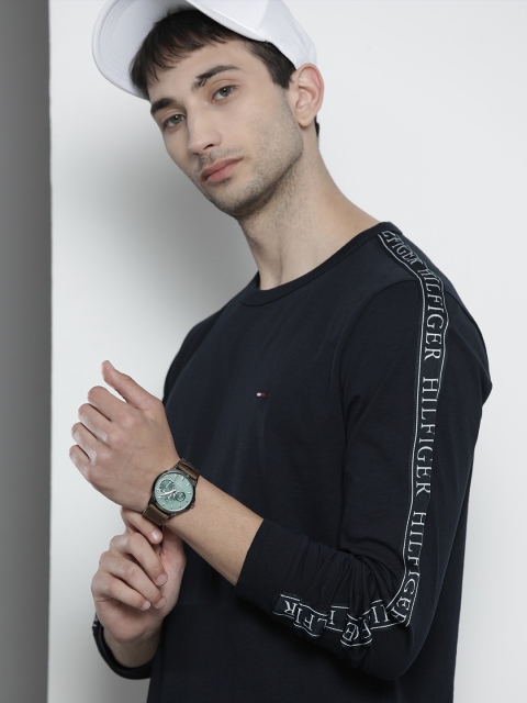 

Tommy Hilfiger Men Navy Blue Organic Cotton T-shirt