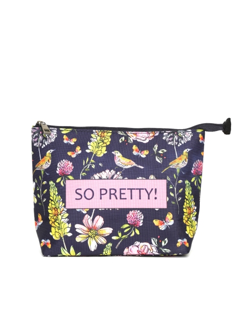 

BandBox Navy Printed Travel Pouch, Navy blue