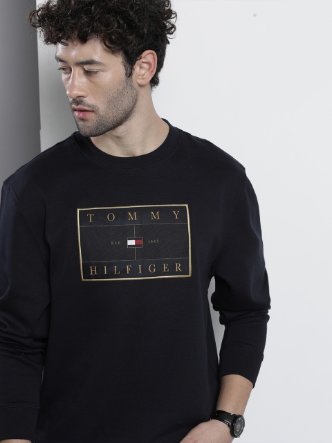 

Tommy Hilfiger Men Navy Blue Printed Sweatshirt