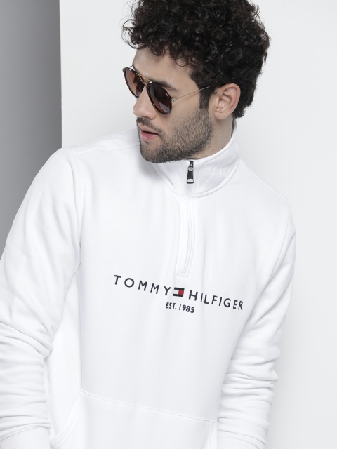 

Tommy Hilfiger Men White Embroidered Sweatshirt