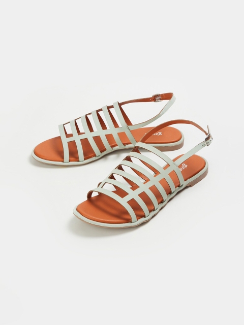 

Ginger by Lifestyle Women Green Open Toe Flats