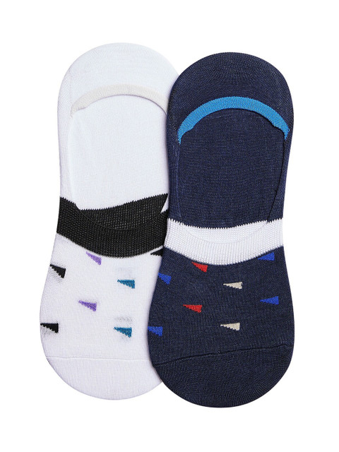 

SECRETS BY ZEROKAATA Unisex Pack Of 2 Assorted Colourblocked Cotton Ankle Length Socks, Multi