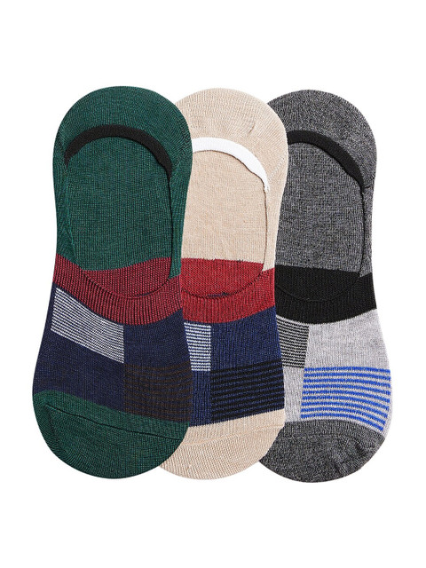

SECRETS BY ZEROKAATA Unisex Pack Of 3 Assorted Patterned Cotton Ankle Length Socks, Multi