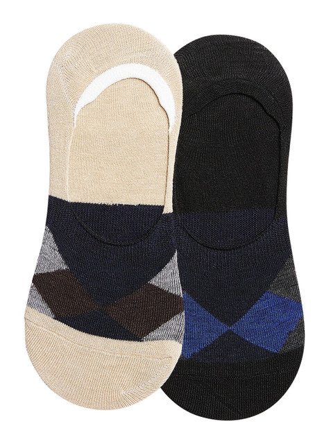 

SECRETS BY ZEROKAATA Unisex Pack Of 2 Assorted Patterned Cotton Ankle Length Socks, Multi