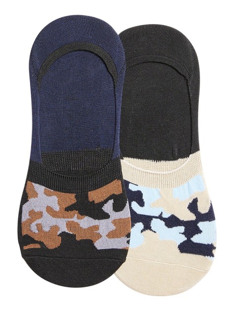 

SECRETS BY ZEROKAATA Unisex Pack Of 2 Assorted Patterned Cotton Ankle Length Socks, Multi