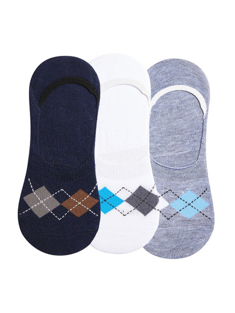 

SECRETS BY ZEROKAATA Unisex Pack Of 3 Assorted Checked Cotton Ankle Length Socks, Multi