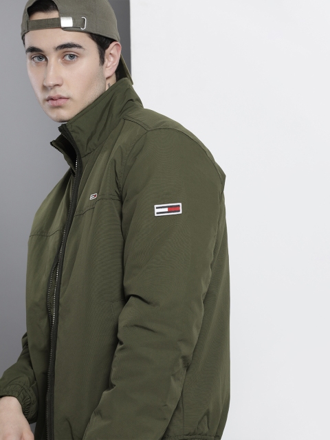 

Tommy Hilfiger Men Olive Green Applique Padded Jacket