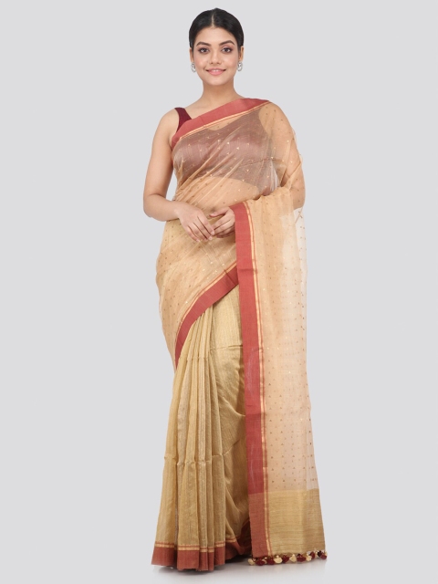 

PinkLoom Multicoloured Woven Design Silk Blend Handloom Saree, Multi