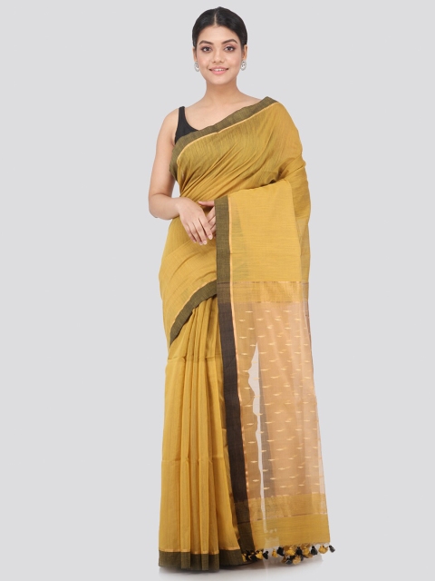 

PinkLoom Brown & Black Silk Cotton Handloom Saree