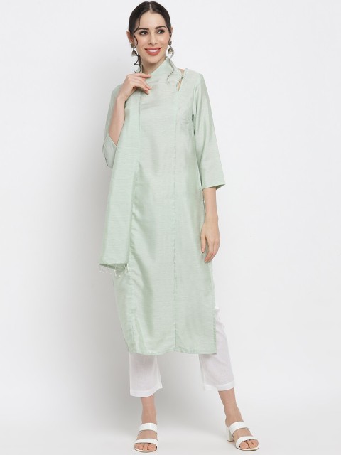 

IMARA Women Green Halter Neck Kurta