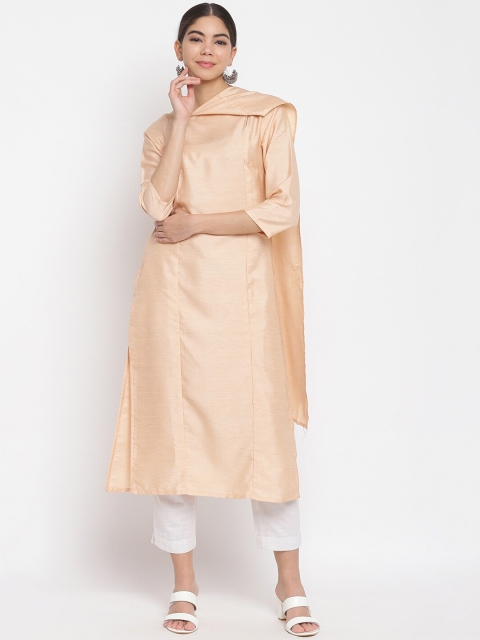 

IMARA Women Peach-Coloured Pastels Kurta