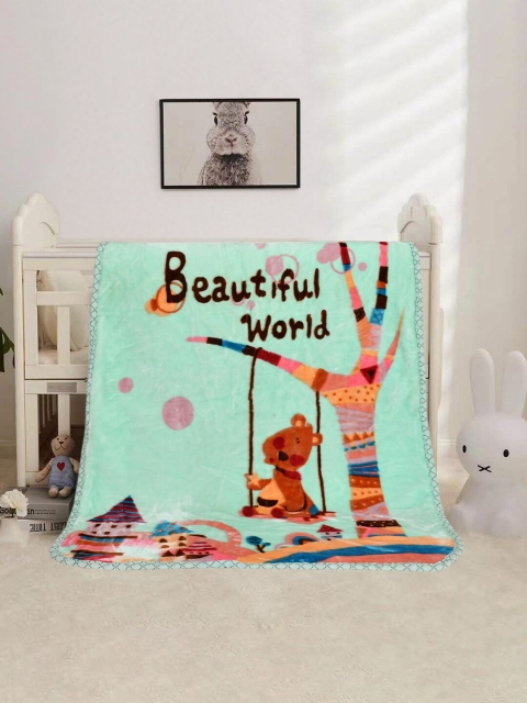 

Florida Sea Green Cartoon Characters Mink Heavy Winter 600 GSM Single Bed Blanket Wrapper