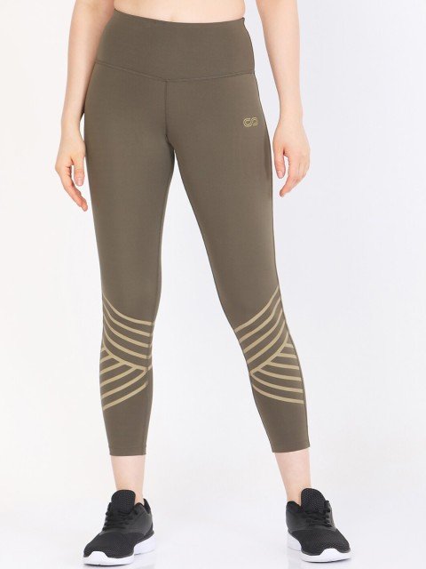 

Silvertraq Womens Green Panelled Reflective Leggings
