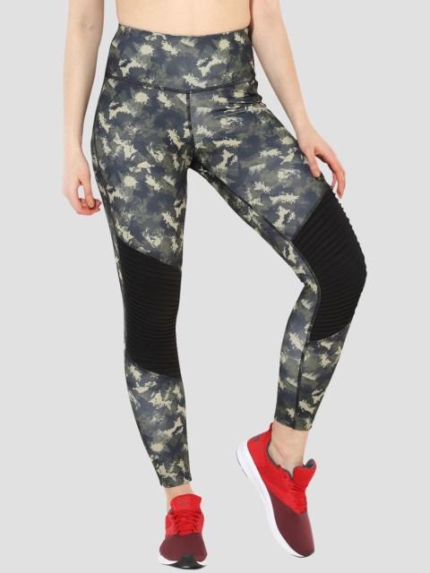 

Silvertraq Women's Green Camo Moto Leggings