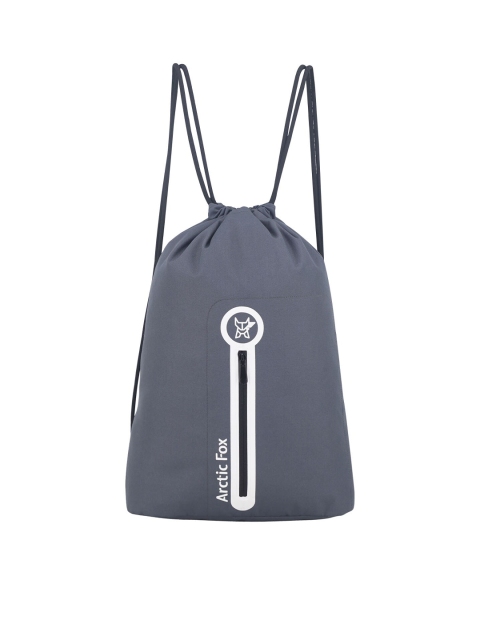 

Arctic Fox Unisex Grey & White Printed Drawstring Backpack