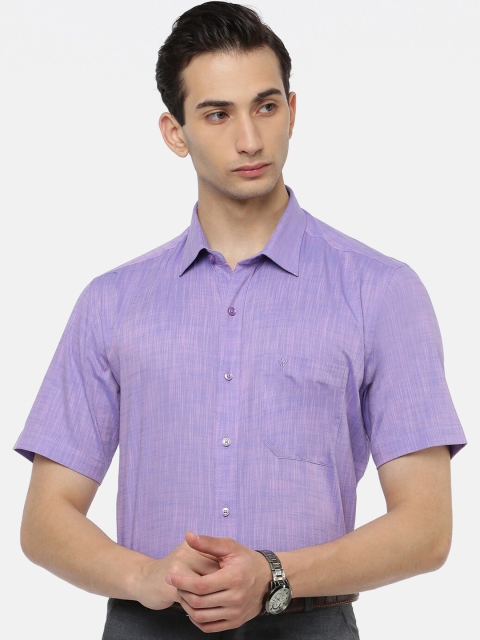 

Ramraj Men Purple Slim Fit Opaque Formal Shirt