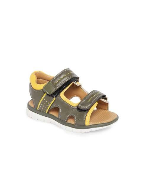 

Pantaloons Junior Boys Olive Green & Yellow Comfort Sandals