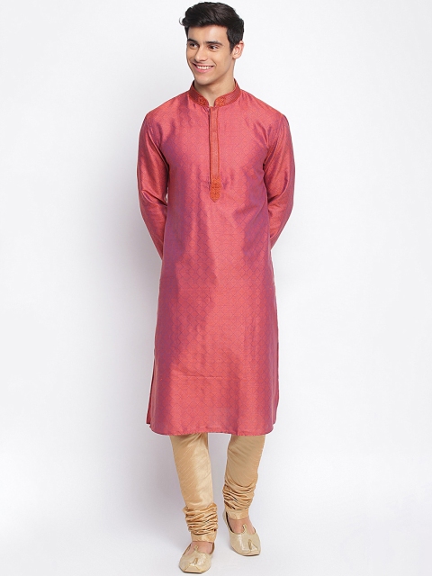 

Sanwara Men Purple Regular Kurta with Churidar