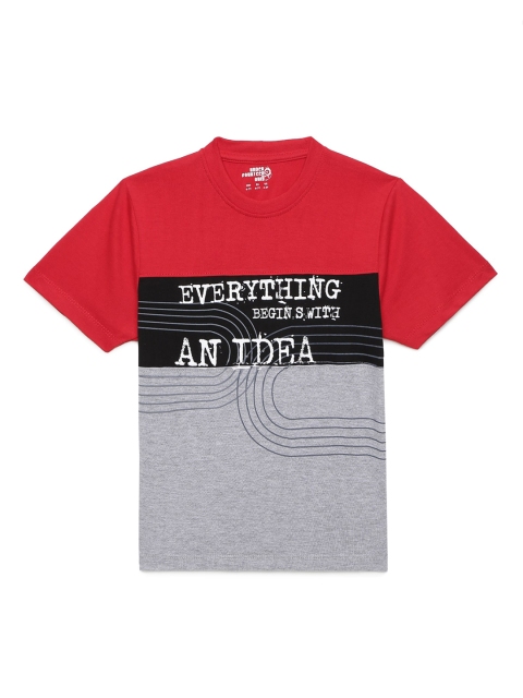 

UNDER FOURTEEN ONLY Boys Red Typography T-shirt