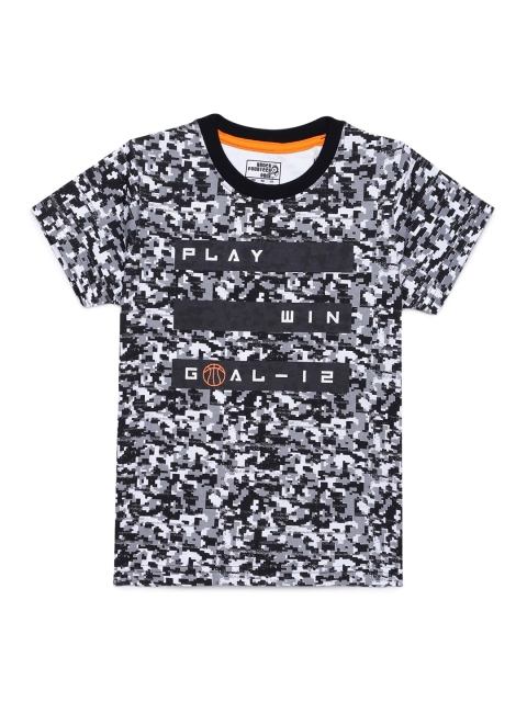 

UNDER FOURTEEN ONLY Boys Black & White Printed T-shirt