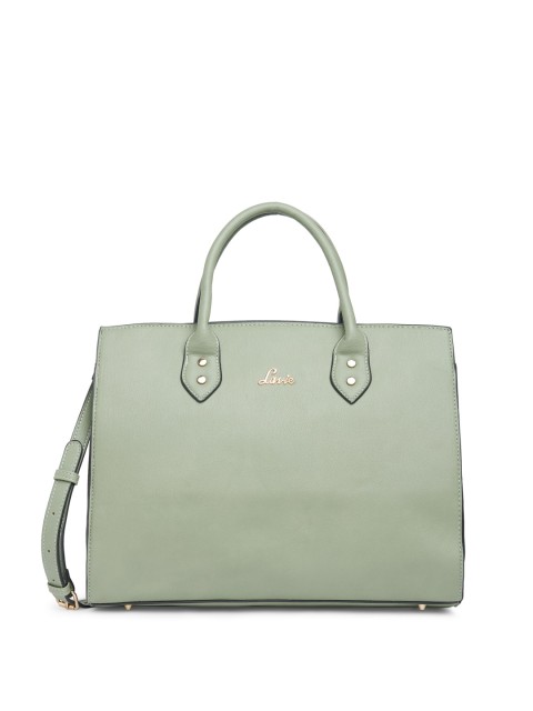 

Lavie Women Green Oversized Structured Handheld Bag