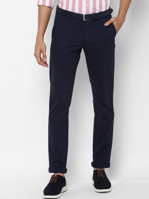 

Allen Solly Men Navy Blue Slim Fit Trousers