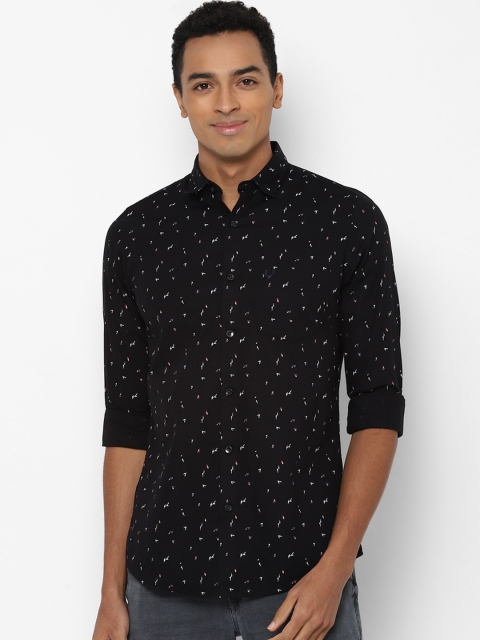 

Allen Solly Men Black Slim Fit Printed Casual Shirt