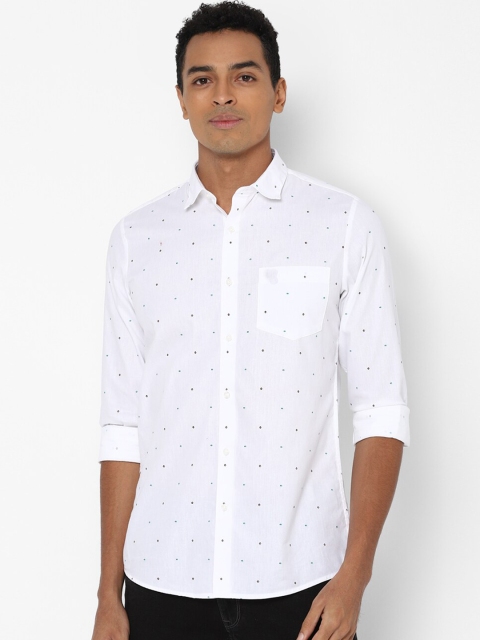 

Allen Solly Men White Slim Fit Opaque Printed Casual Shirt