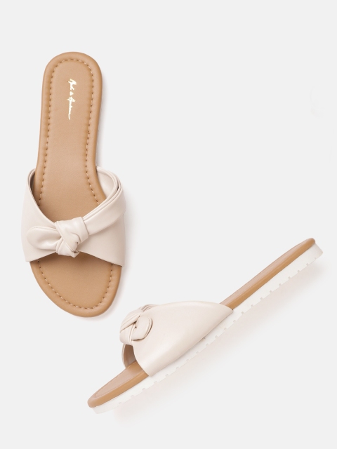 

Mast & Harbour Women Off White Open Toe Flats