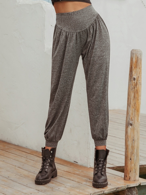 

URBANIC Women Taupe Relaxed Fit High-Rise Cropped Joggers