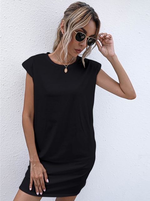 

URBANIC Black T-shirt Dress
