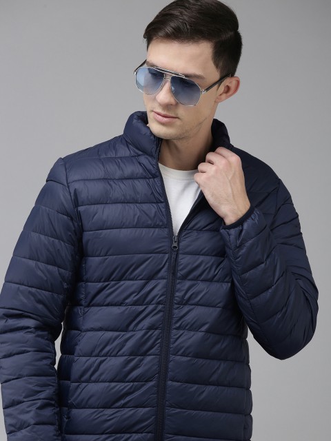 

U S Polo Assn Men Navy Blue Solid Puffer Jacket