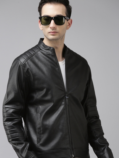 

U.S. Polo Assn. Denim Co. Men Black Solid Biker Jacket