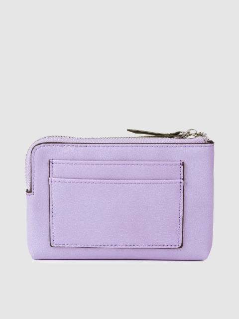 

Accessorize Women Lavender Solid Zip Around Wallet