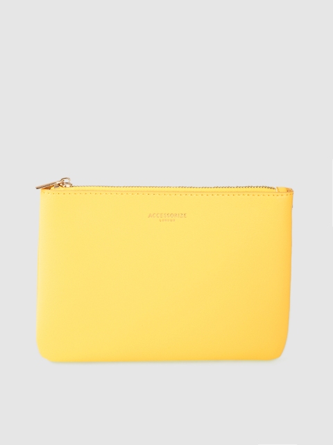 

Accessorize Yellow Solid Purse
