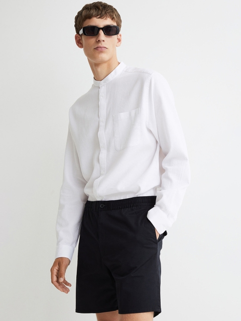 

H&M Mens Black Regular Fit Shorts