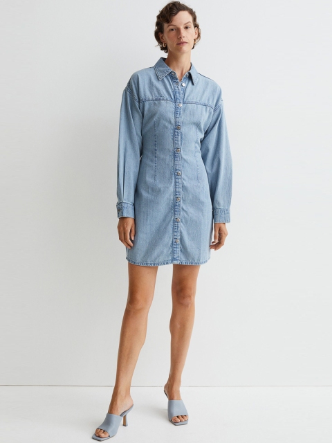 

H&M Womens Blue Denim shirt dress