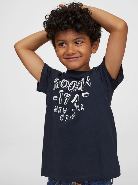 

H&M Boys Blue Printed T-shirt
