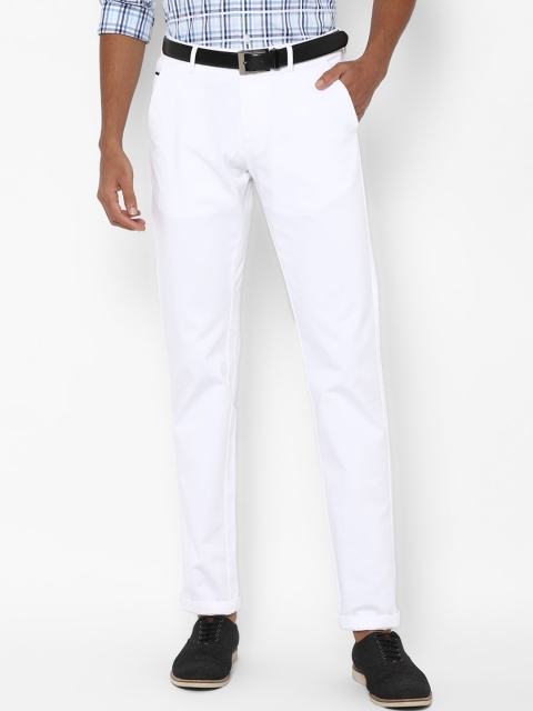 

Allen Solly Men White Slim Fit Trousers