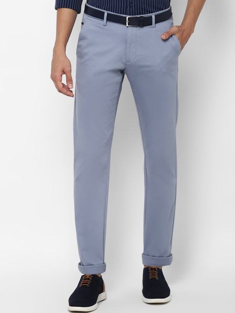 

Allen Solly Men Blue Solid Slim Fit Trousers