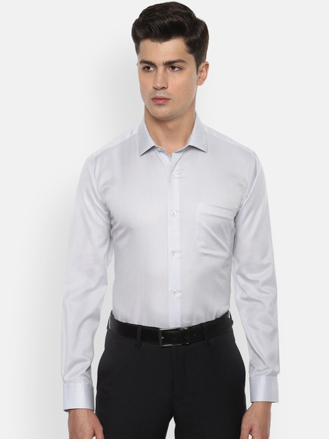 

Van Heusen Men Grey Opaque Formal Shirt