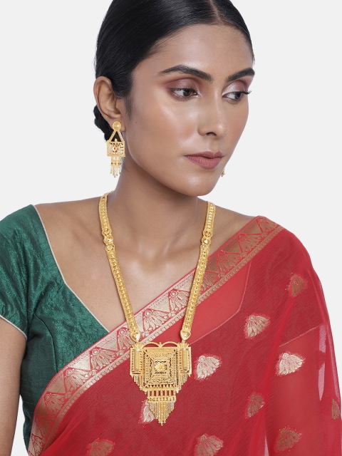 

ASMITTA JEWELLERY Gold Plated Traditional 1 Gram Necklace Set