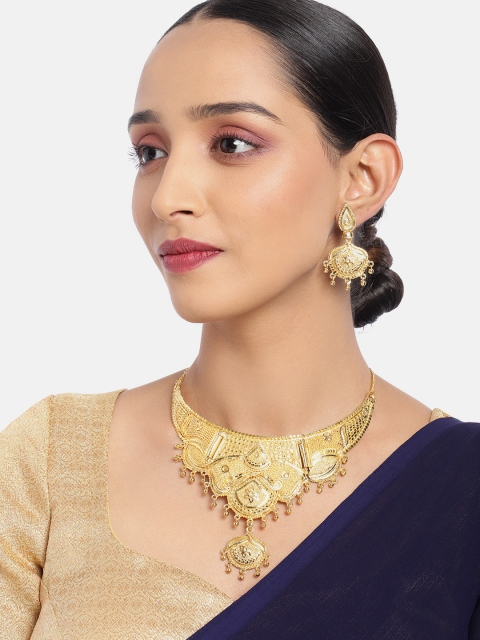 

ASMITTA JEWELLERY One Gram Gold Plated Choker Necklace Set