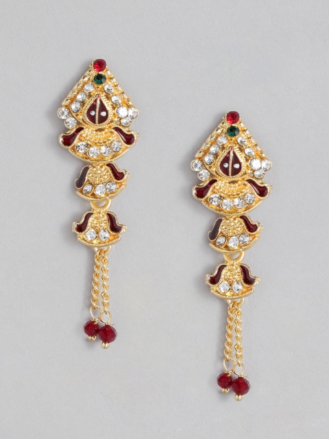 

ASMITTA JEWELLERY Gold-Plated Contemporary Drop Earrings