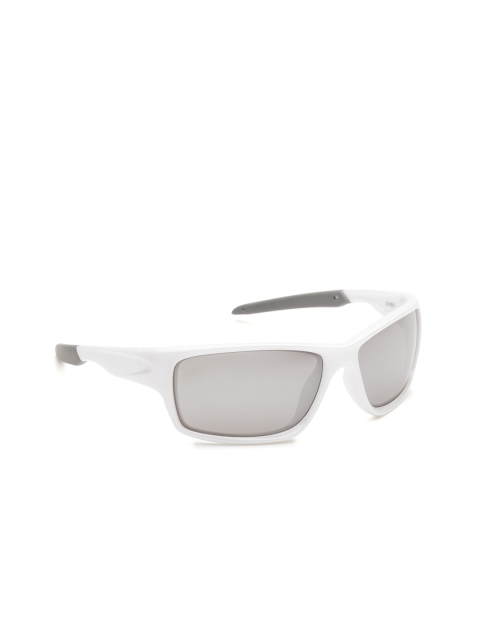 

Carlton London Boys Mirrored Lens & White Rectangle Sunglasses with UV Protected Lens, Grey