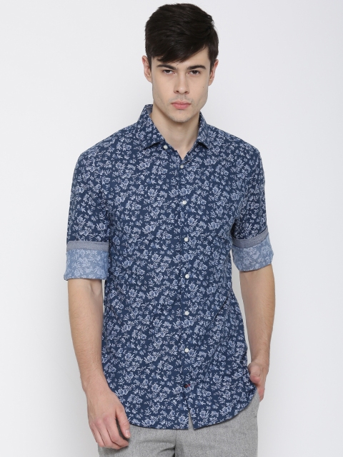 

Tommy Hilfiger Men Blue Slim Fit Printed Casual Shirt