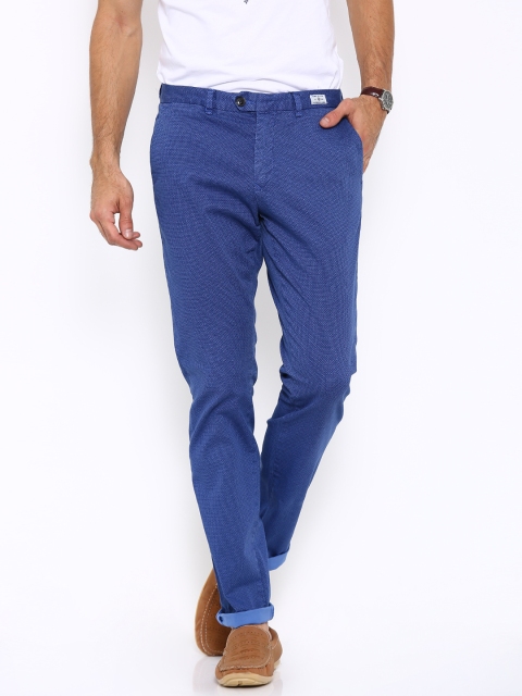 

Tommy Hilfiger Men Blue Printed Chinos