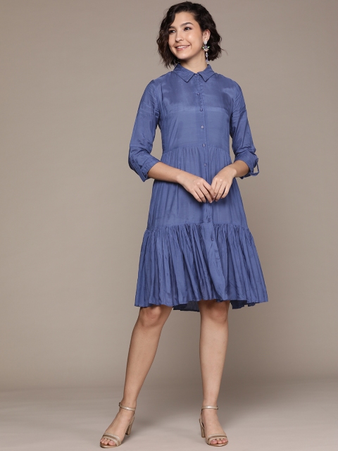

Ritu Kumar Blue A-Line Dress